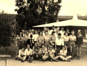 Class of 83, near our Gnome Dome