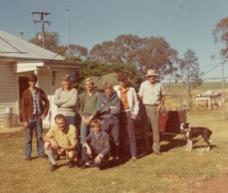 Dad with some of his Ag students doing hands on work. My grandfather is in the back row