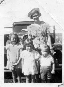 My dad with his mum and sisters